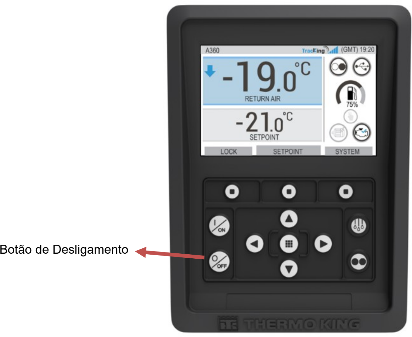 Botão de desligamento do ThermoKing A500