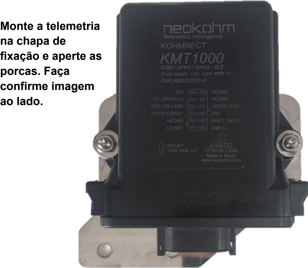 KMT2000 montado no suporte de fixação