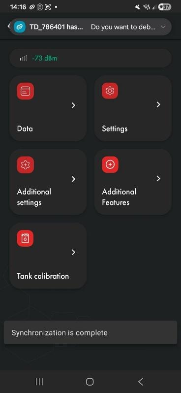 Tela de gerenciamento e ícone Configurações Settings