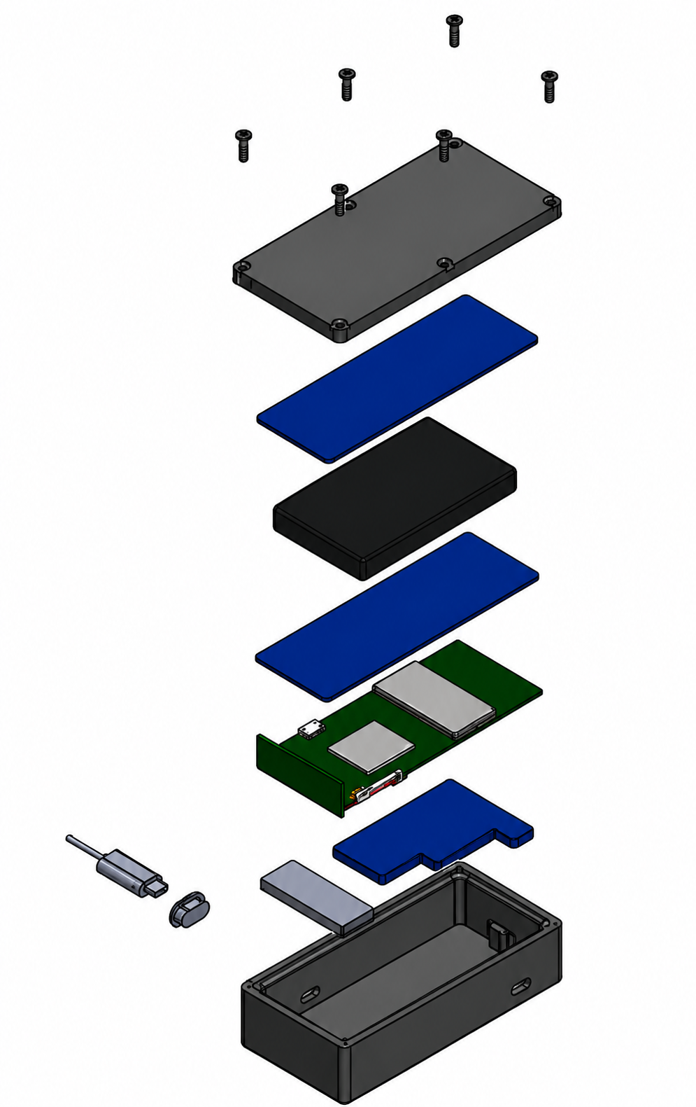 Montagem interna do case