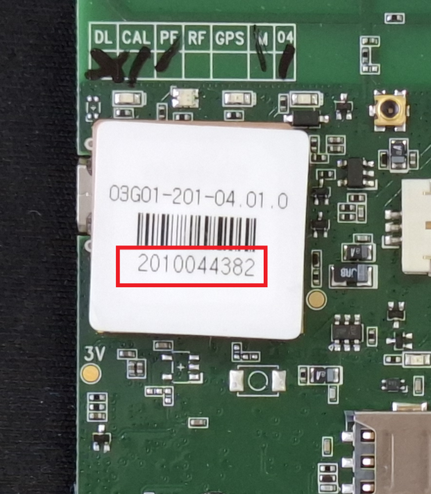 IMEI no adesivo da placa