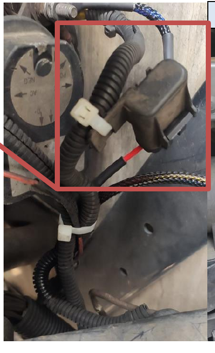 Chicote roteado e preso com abraçadeiras.